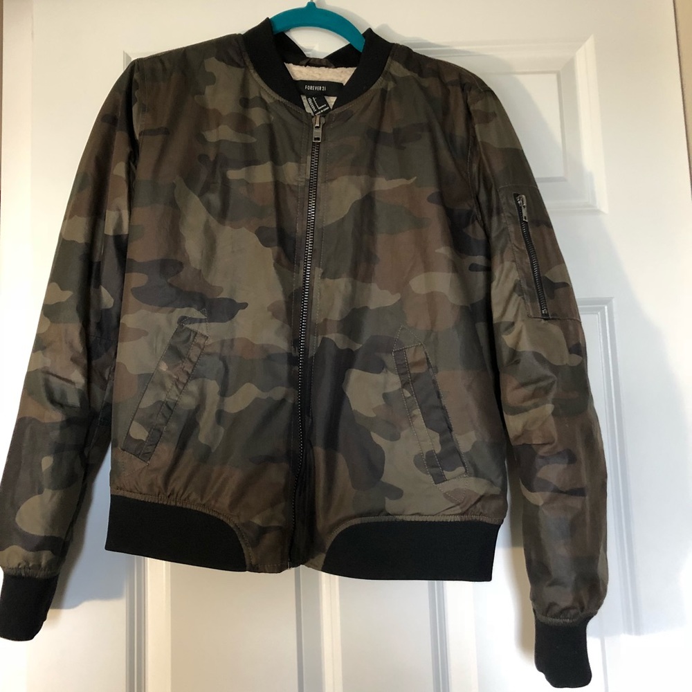 Forever 21 Camo Bomber Jacket